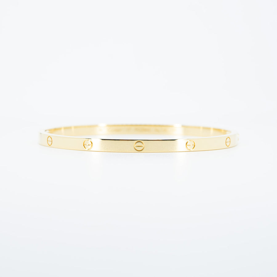 กำไล Cartier Love Bracelet SM 18K Yellow Gold Size 17# (Used) #vrcab 6253