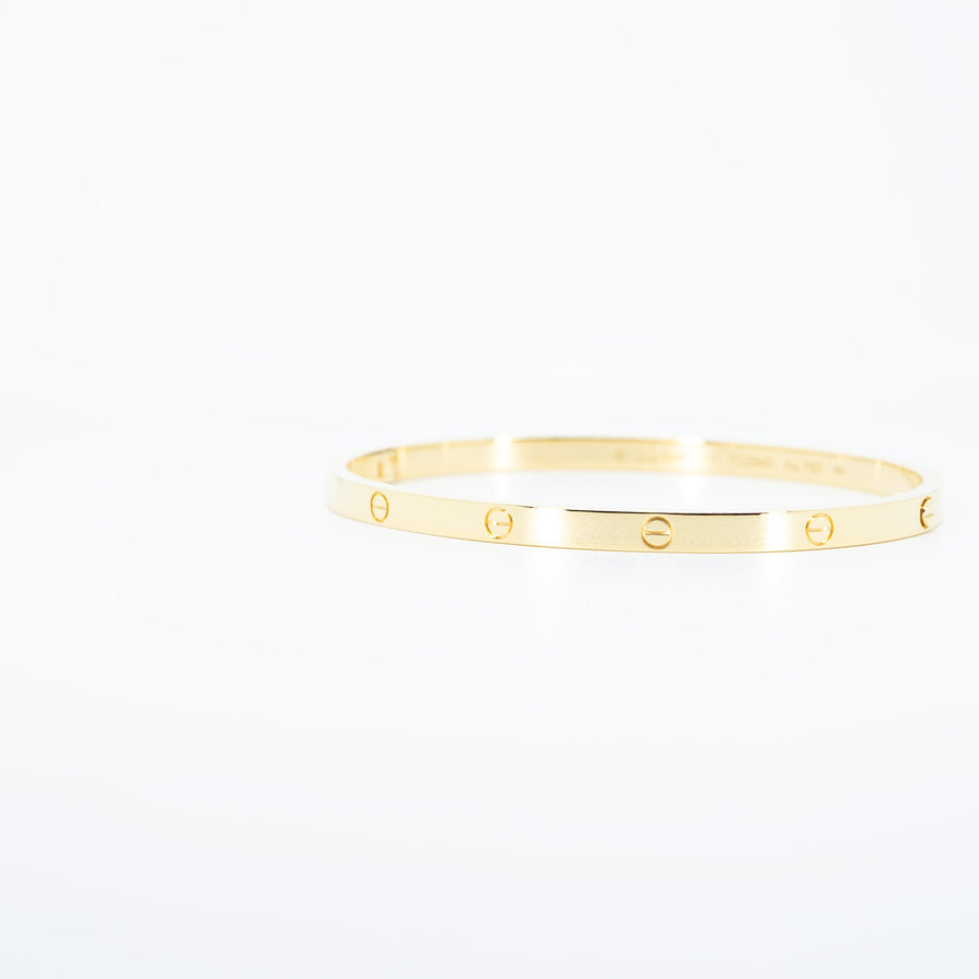 กำไล Cartier Love Bracelet SM 18K Yellow Gold Size 17# (Used) #vrcab 6253