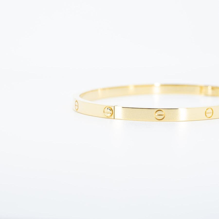 กำไล Cartier Love Bracelet SM 18K Yellow Gold Size 17# (Used) #vrcab 6253