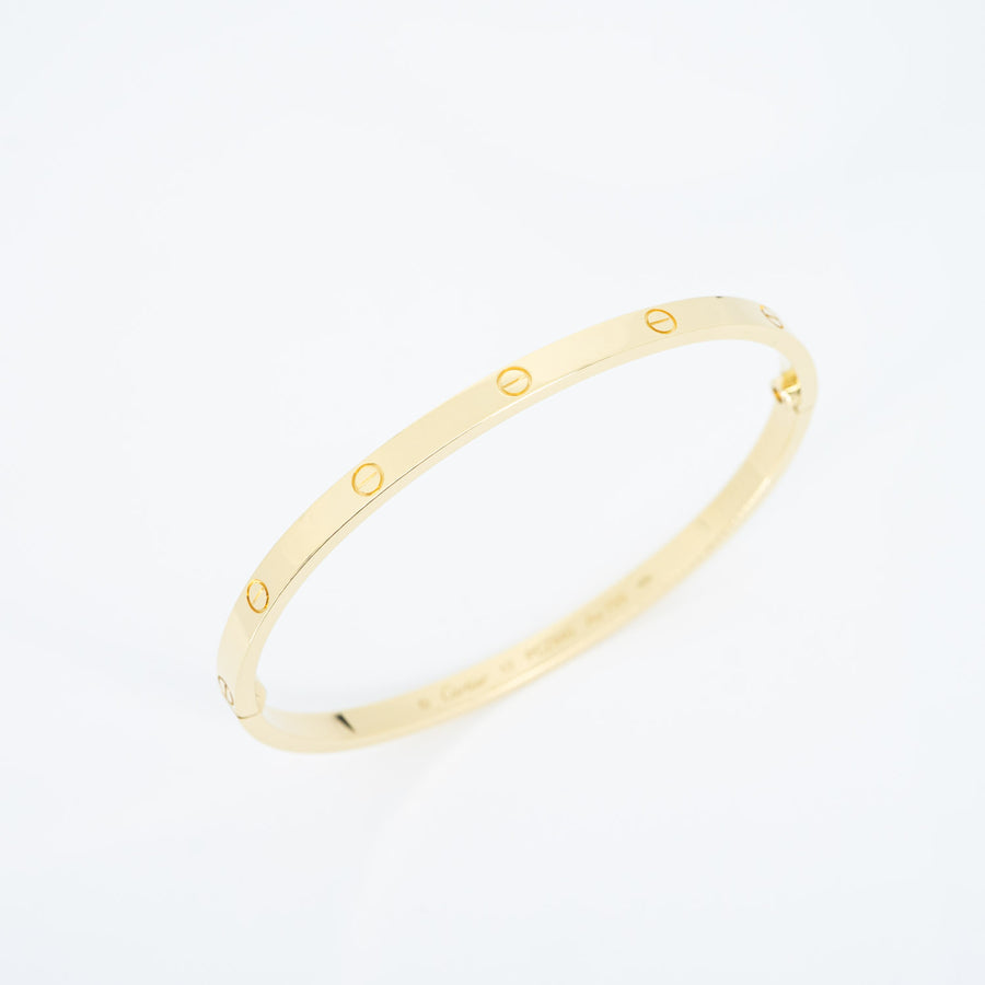 กำไล Cartier Love Bracelet SM 18K Yellow Gold Size 17# (Used) #vrcab 6253