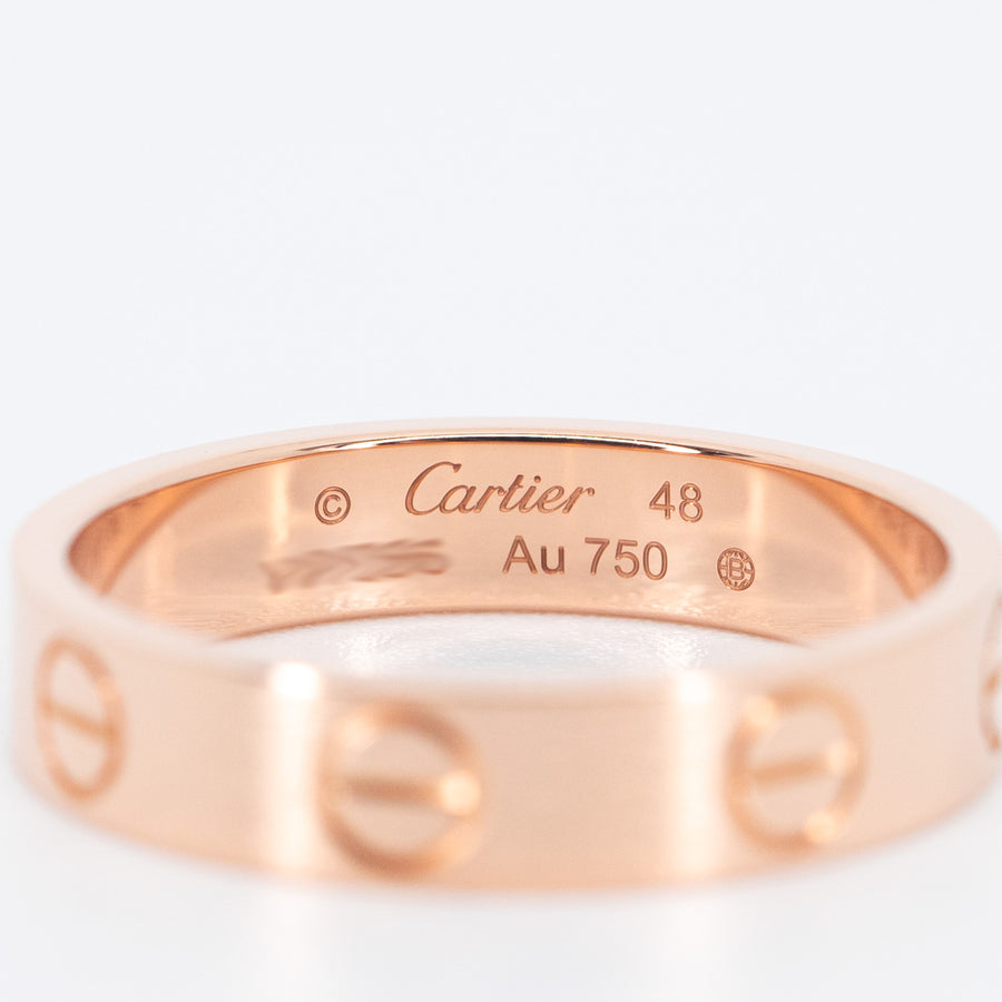 แหวน Cartier Love band 18K Rose Gold Size 48# (Used) #vrcarimt 6283