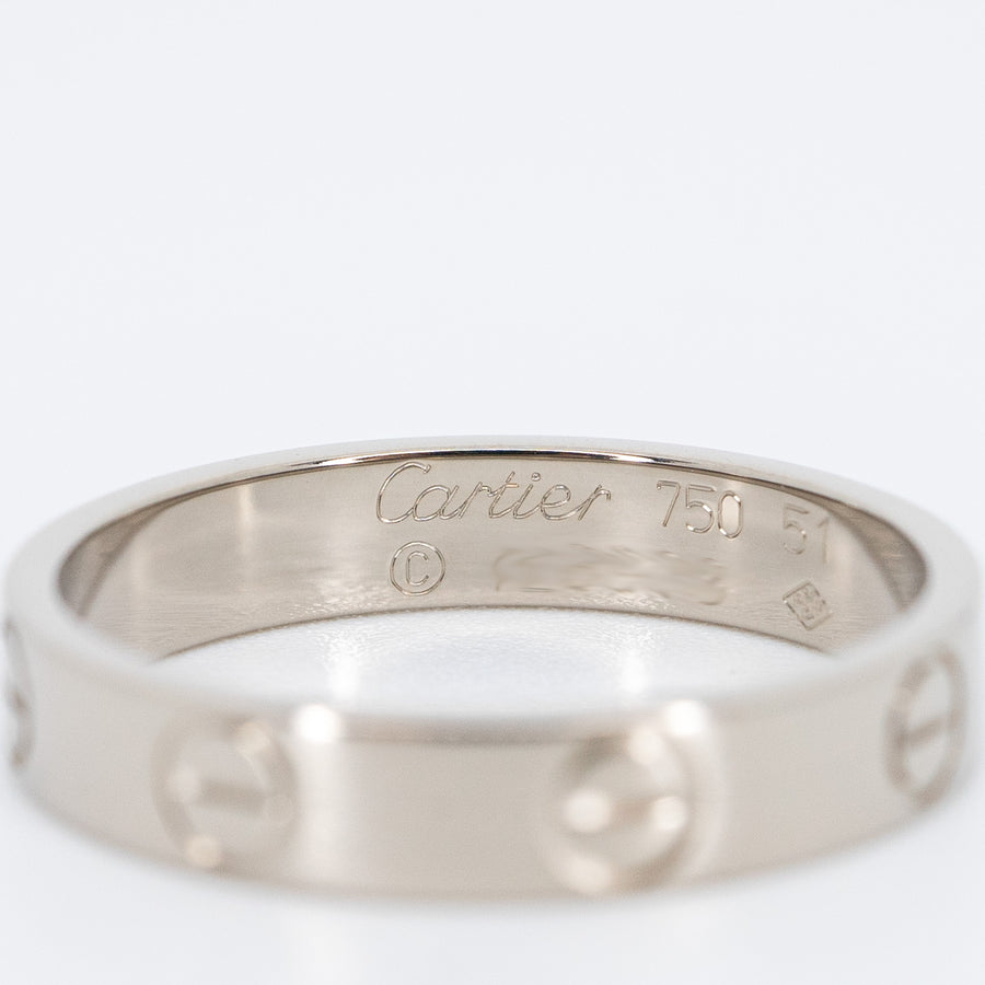 แหวน Cartier Love band 18K White Gold Size 51# (Used) #vrcar 6292