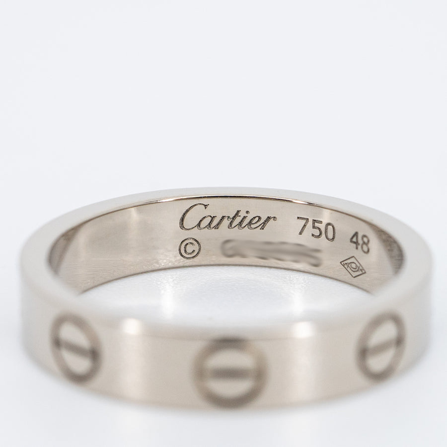 แหวน Cartier Love band 18K White Gold Size 48# (Used) #vrcarim 6398