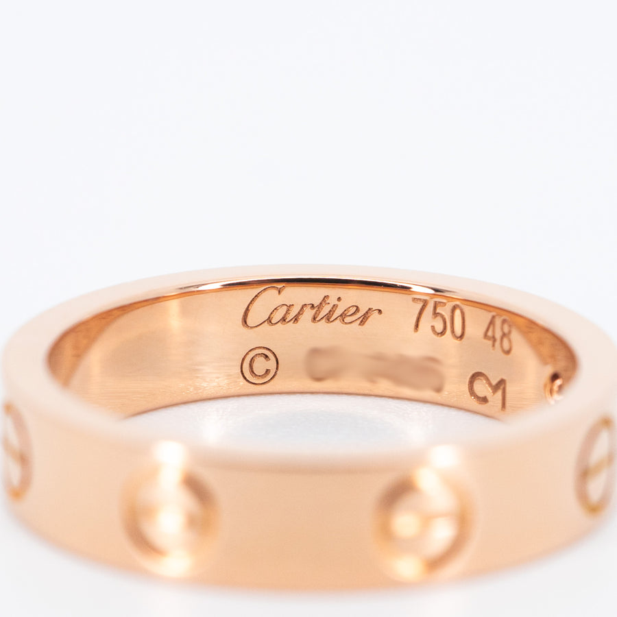 แหวน Cartier Love band 1Diamond 18K Rose Gold Size 48# (Used) #vrcarim 6389