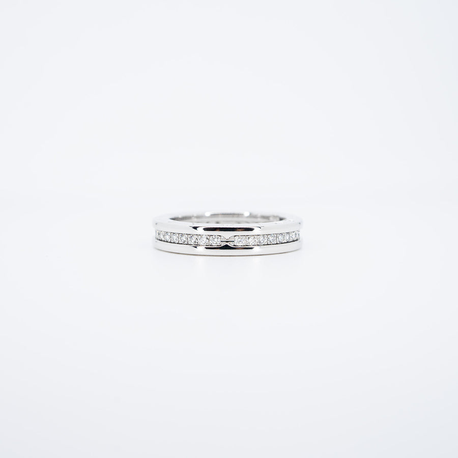 แหวน Bvlgari B.zero1 1band with Pave Diamond Eternity ring 18K White Gold Size 59# (Used) #vrbvrim 6393