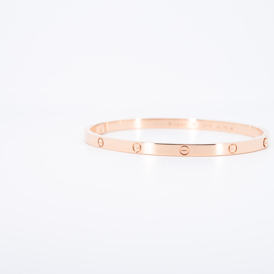 กำไล Cartier Love Bracelet SM 18K Rose Gold Size 17# (Used) #vrcab 6477