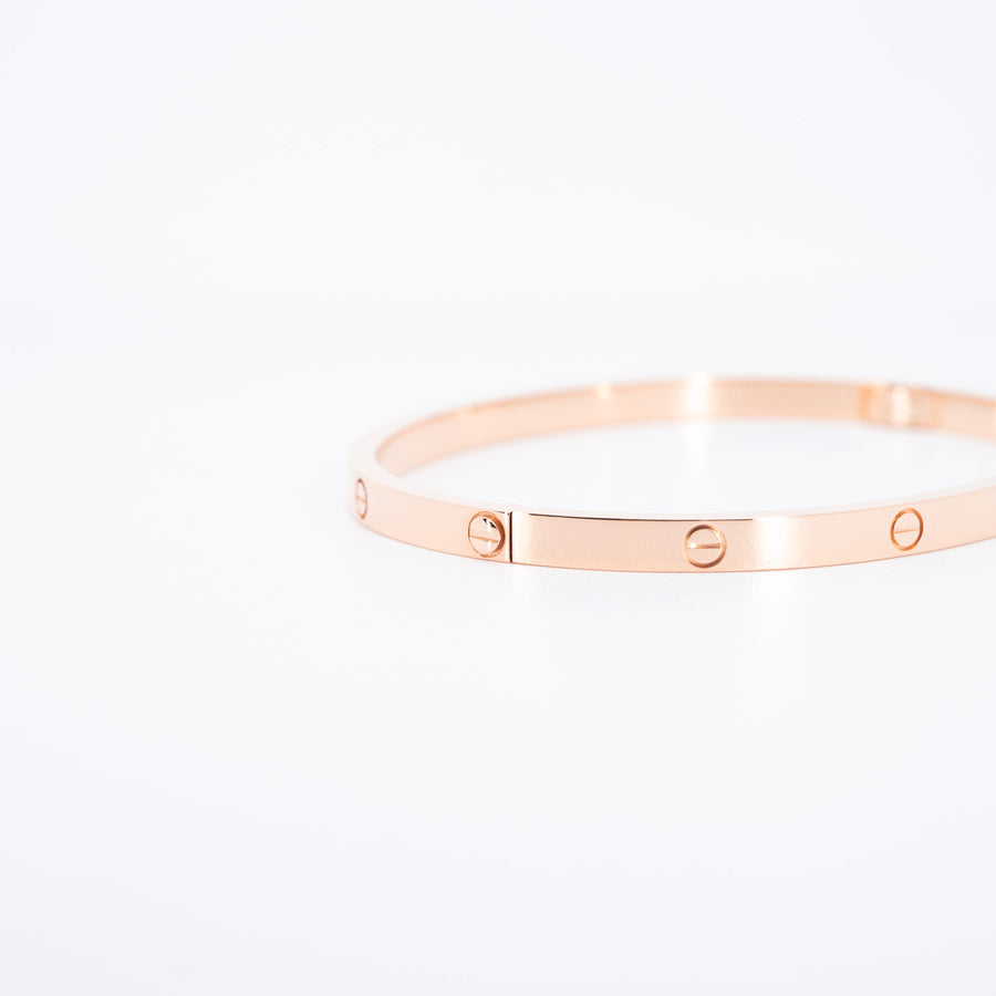 กำไล Cartier Love Bracelet SM 18K Rose Gold Size 17# (Used) #vrcab 6477