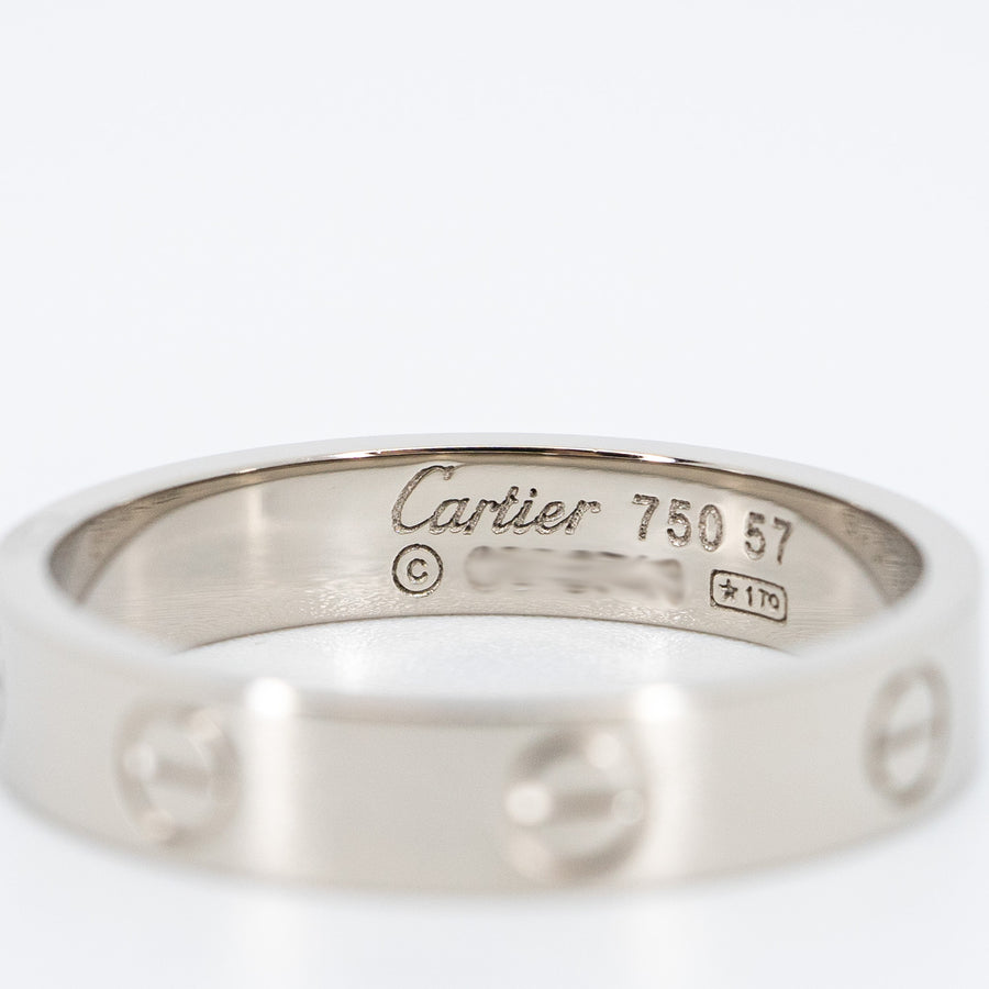 แหวน Cartier Love band 18K White Gold Size 57# (Used) #vrcarim 6425