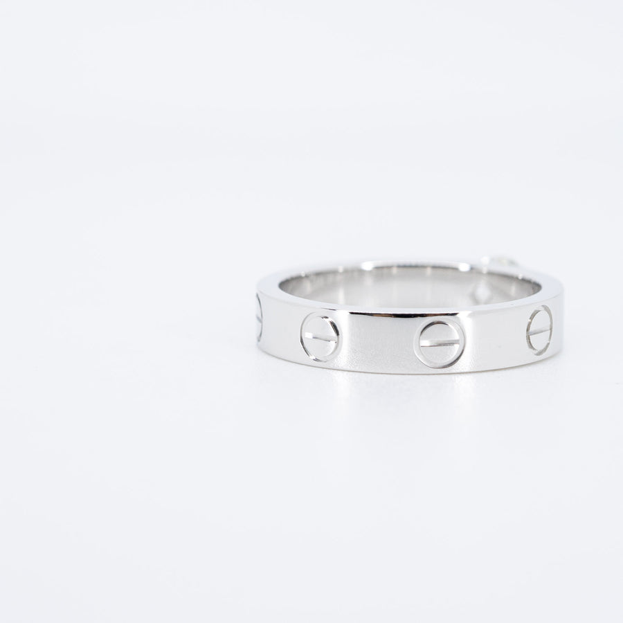 แหวน Cartier Love Solitaire Ring 0.25ct F VVS1 18K White Gold Size 48# (Used) #vrcarim 6427