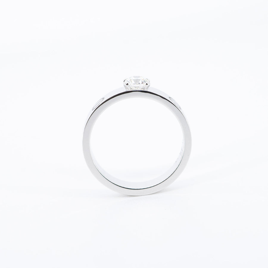 แหวน Cartier Love Solitaire Ring 0.25ct F VVS1 18K White Gold Size 48# (Used) #vrcarim 6427