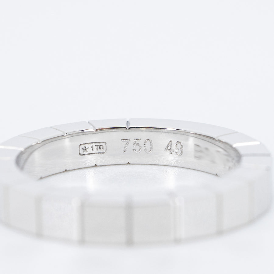 แหวน Cartier Lanieres Ring 18K White Gold Size 49# (Used) #vrcarim 6456