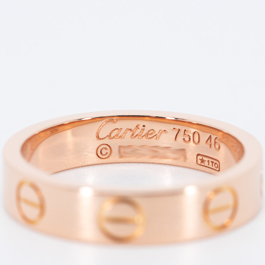 แหวน Cartier Love band 18K Rose Gold Size 46# (Used) #vrcar 6504