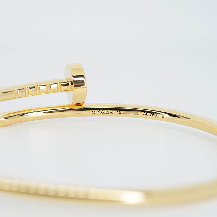 กำไล Cartier Juste Un Clou Bracelet SM 18K Yellow Gold Size 15# (Used) #vrcan 6562