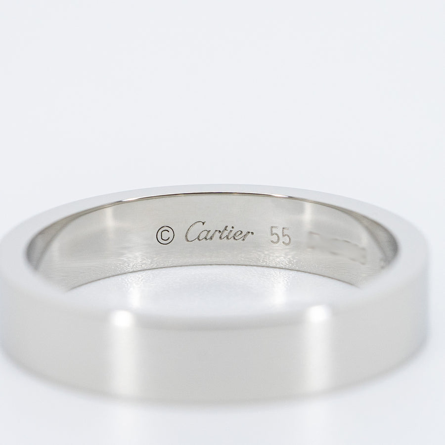 แหวน Cartier C De Cartier Band, 4mm. Platinum950 Size 55# (Used) #vrcarim 6429