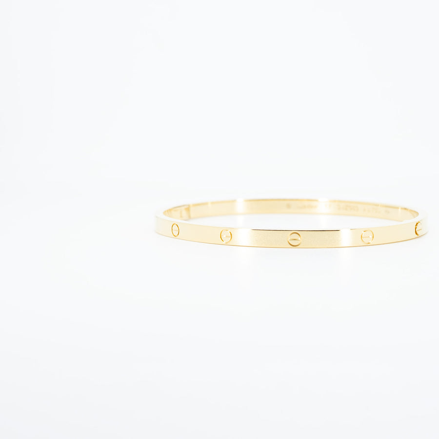 กำไล Cartier Love Bracelet SM 18K Yellow Gold Size 17# (Used) #vrcab 6542