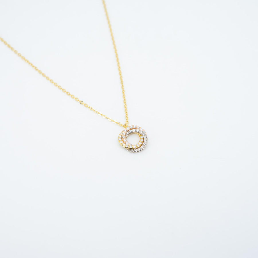 สร้อยและจี้ Cartier Trinity pendant and necklace, paved 3Color Size 36-40cm.# (Used) #vrca 1064