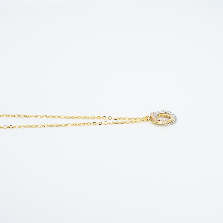 สร้อยและจี้ Cartier Trinity pendant and necklace, paved 3Color Size 36-40cm.# (Used) #vrca 1064