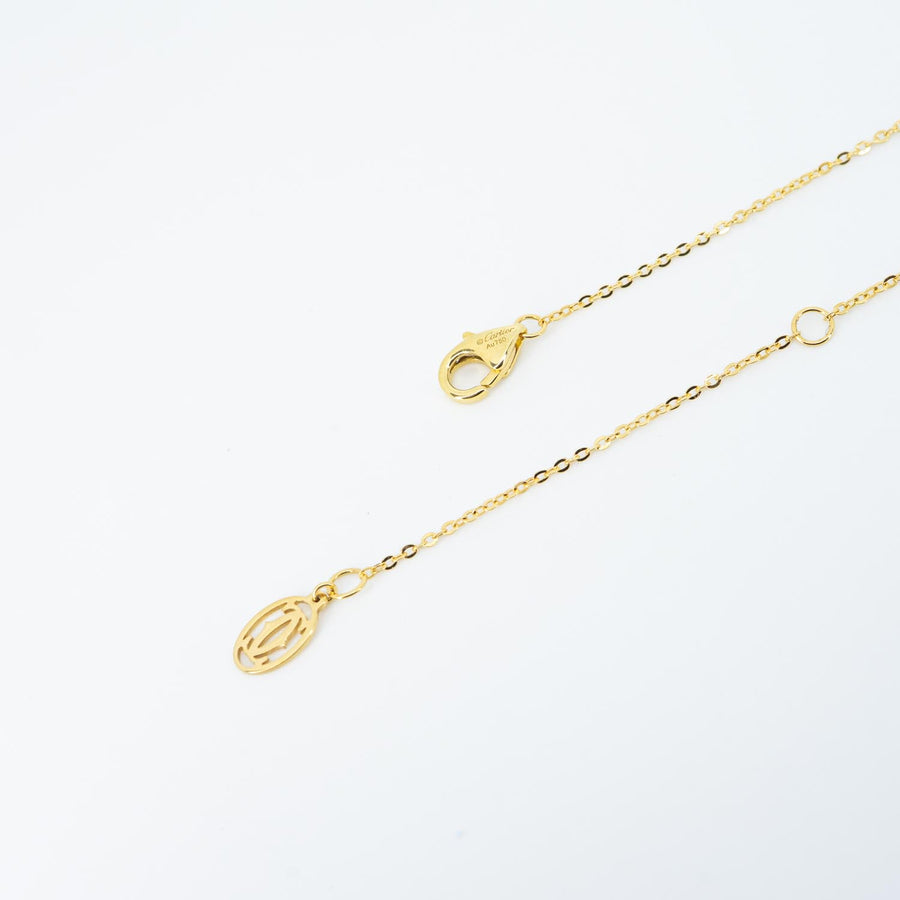 สร้อยและจี้ Cartier Trinity pendant and necklace, paved 3Color Size 36-40cm.# (Used) #vrca 1064