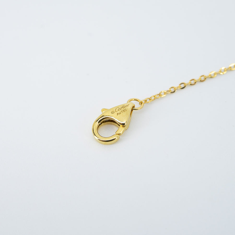 สร้อยและจี้ Cartier Trinity pendant and necklace, paved 3Color Size 36-40cm.# (Used) #vrca 1064