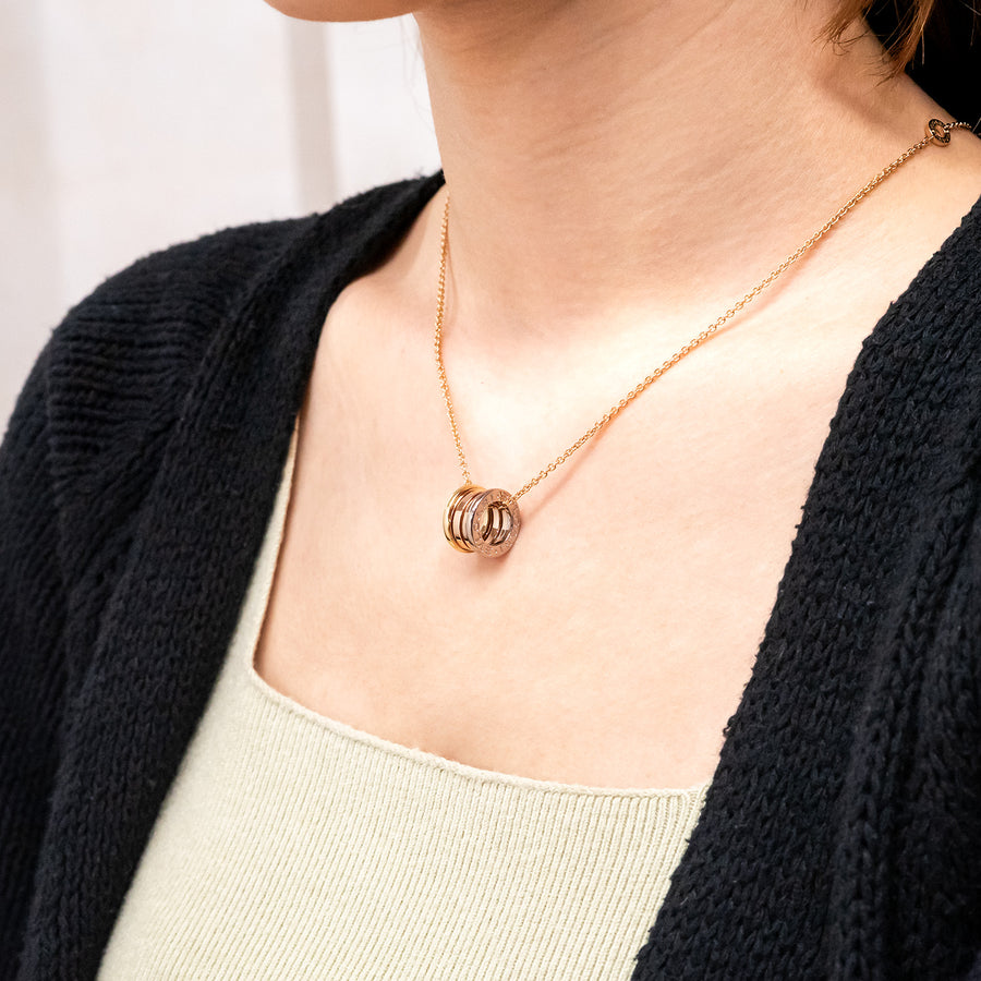 สร้อยและจี้ Bvlgari B.zero1 necklace and pendant 3Color Size 39/42.5/46cm.# (Used) #vrbvnlimt 7133