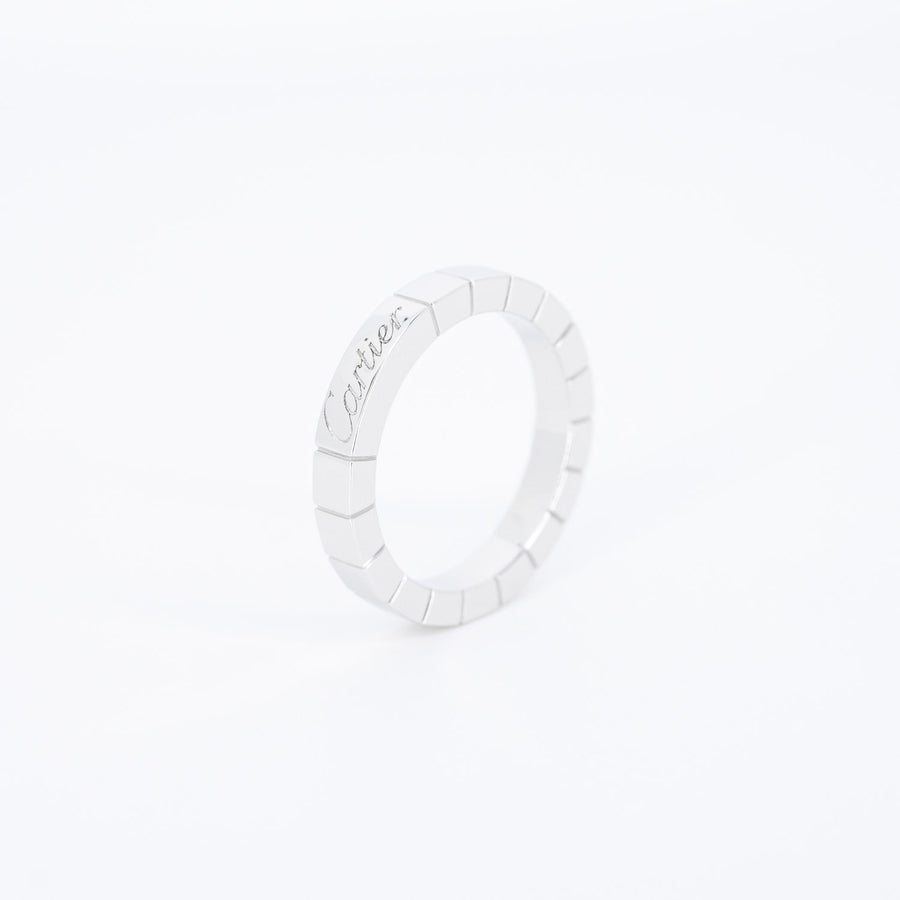 แหวน Cartier Lanieres Ring 18K White Gold Size 48# (Used) #vrcar 6599