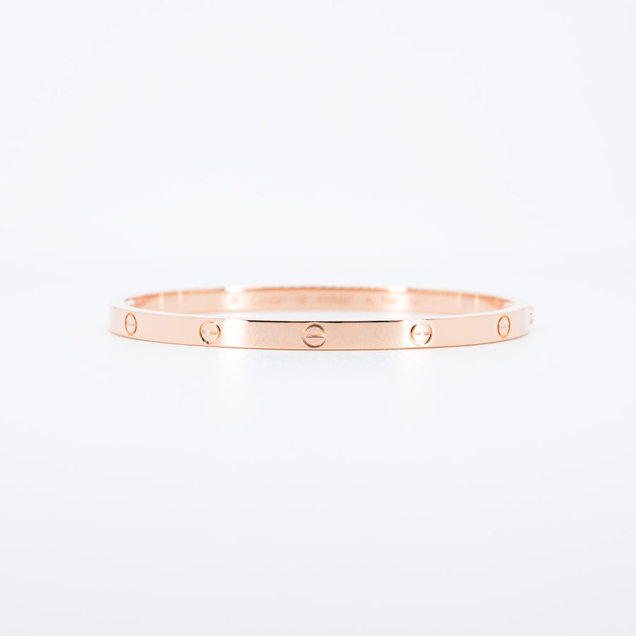 กำไล Cartier Love Bracelet SM 18K Rose Gold Size 15# (Used) #vrcab 6640