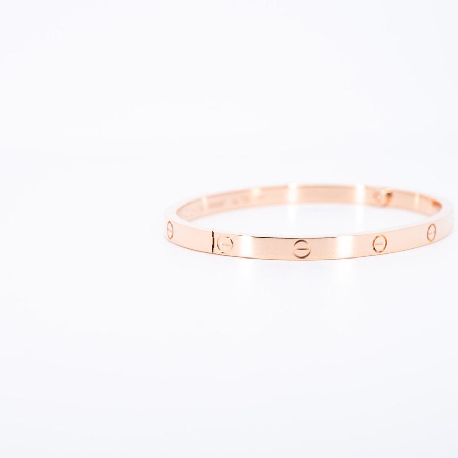 กำไล Cartier Love Bracelet SM 18K Rose Gold Size 15# (Used) #vrcab 6640