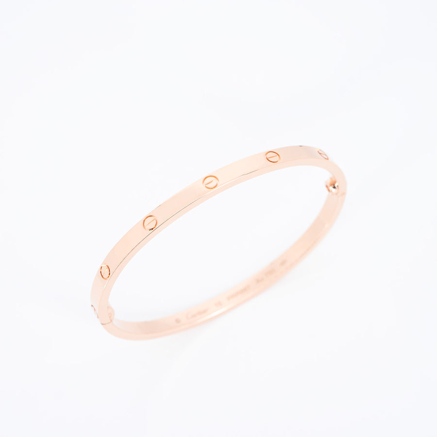 กำไล Cartier Love Bracelet SM 18K Rose Gold Size 15# (Used) #vrcab 6640