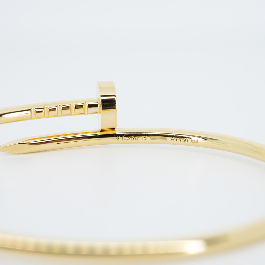 กำไล Cartier Juste Un Clou Bracelet SM 18K Yellow Gold Size 15# (Used) #vrcab 6672