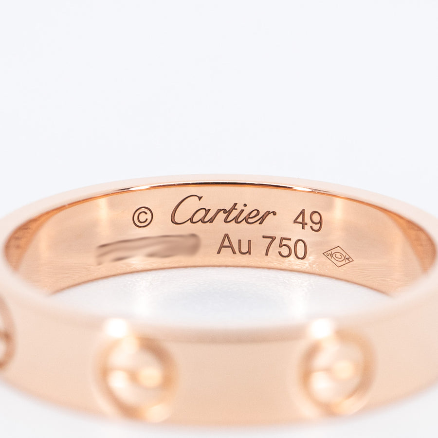 **Hold k.Jik**แหวน Cartier Love band 18K Rose Gold Size 49# (Used) #vrcar 6732