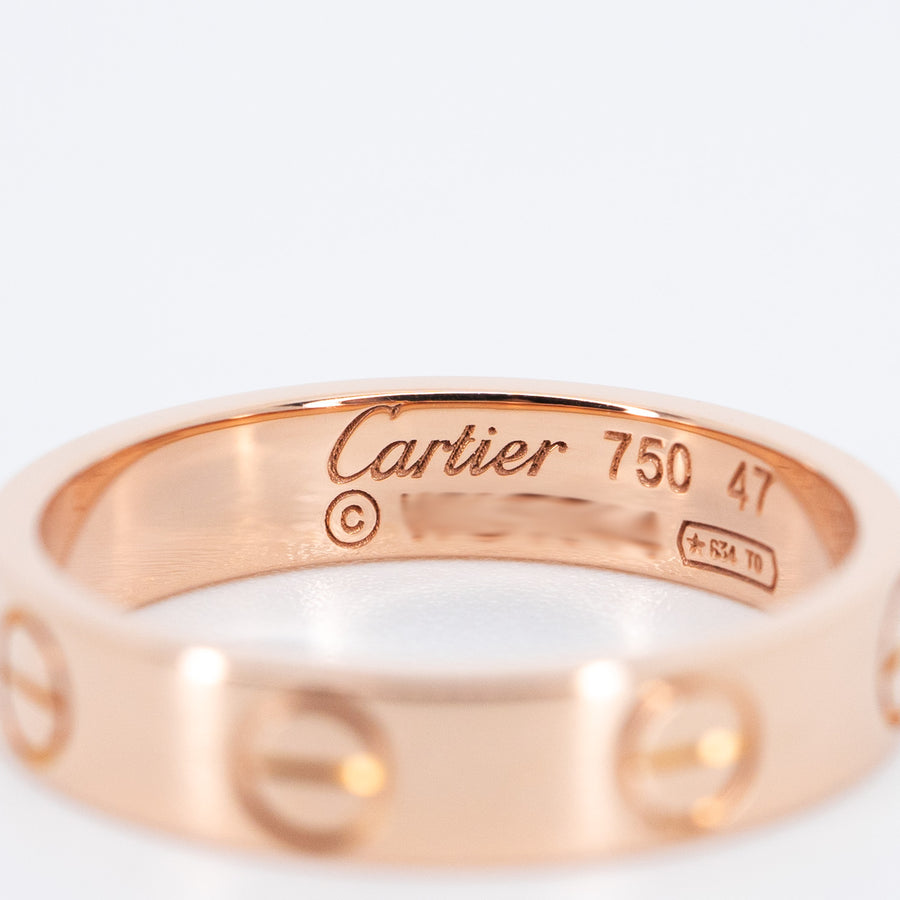 แหวน Cartier Love band 18K Rose Gold Size 47# (Used) #vrcar 6707