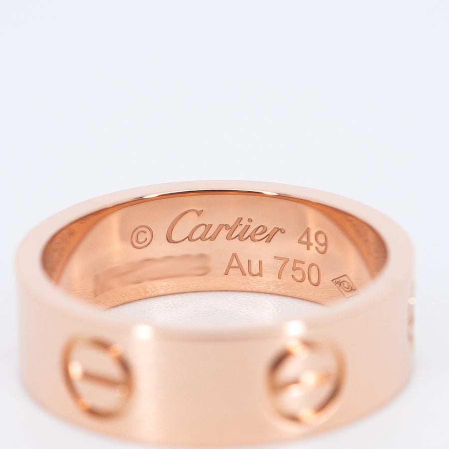 แหวน Cartier Love Ring 18K Rose Gold Size 49# (Used) #vrcar 6706