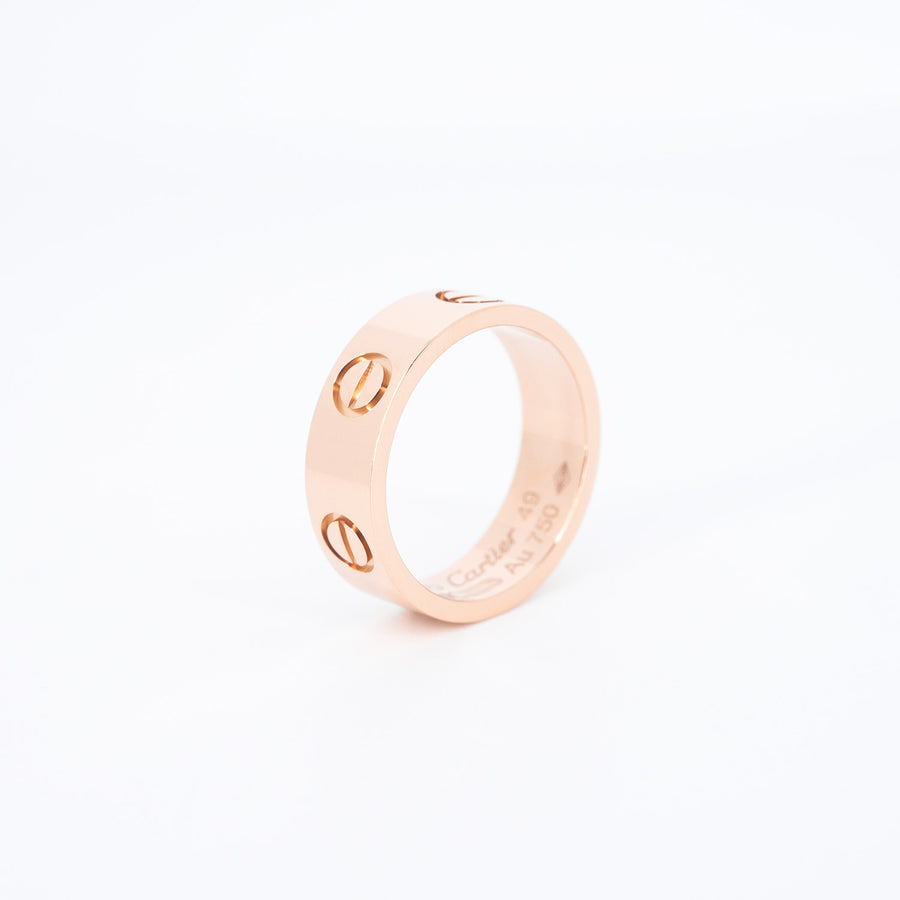 แหวน Cartier Love Ring 18K Rose Gold Size 49# (Used) #vrcar 6706