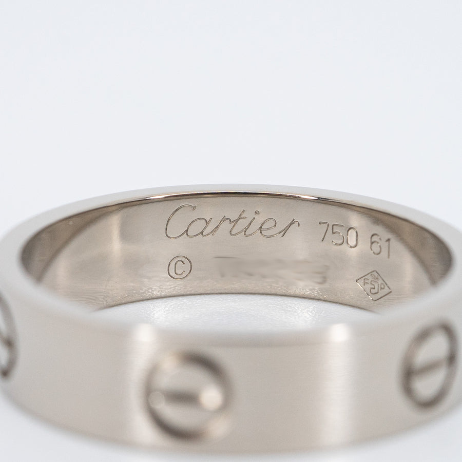 แหวน Cartier Love Ring 18K White Gold Size 61# (Used) #vrcarim 6622