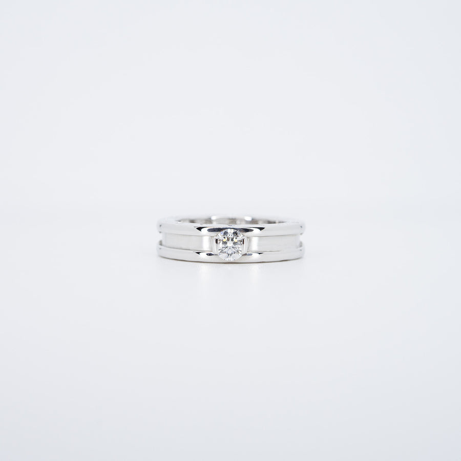 แหวน Bvlgari B.zero1 1band Solitaire Ring 18K White Gold Size 50# (Used) #vrbvrim 6692