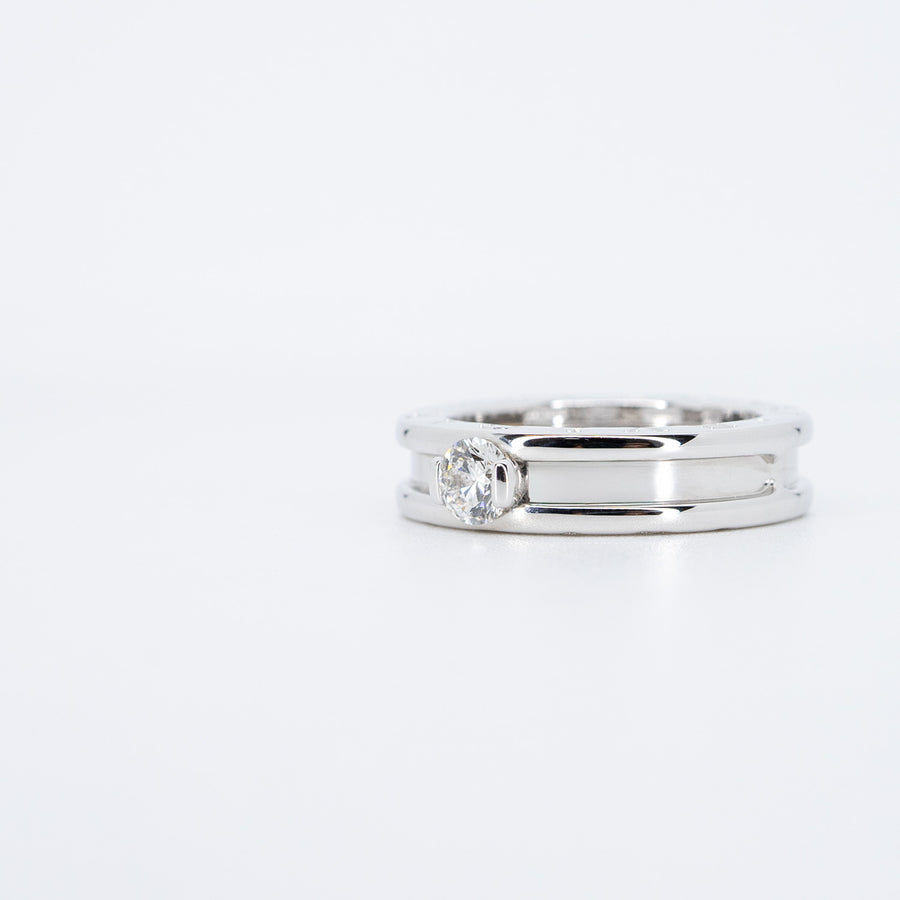 แหวน Bvlgari B.zero1 1band Solitaire Ring 18K White Gold Size 50# (Used) #vrbvrim 6692