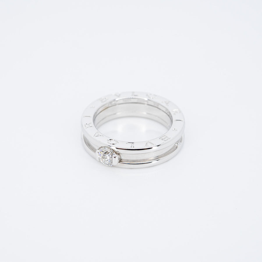 แหวน Bvlgari B.zero1 1band Solitaire Ring 18K White Gold Size 50# (Used) #vrbvrim 6692