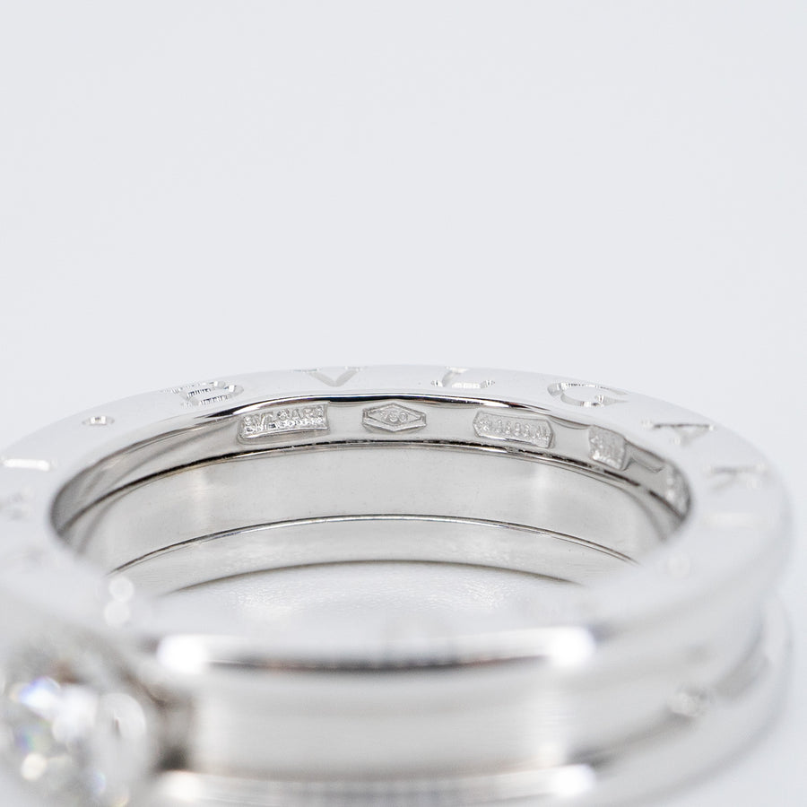 แหวน Bvlgari B.zero1 1band Solitaire Ring 18K White Gold Size 50# (Used) #vrbvrim 6692