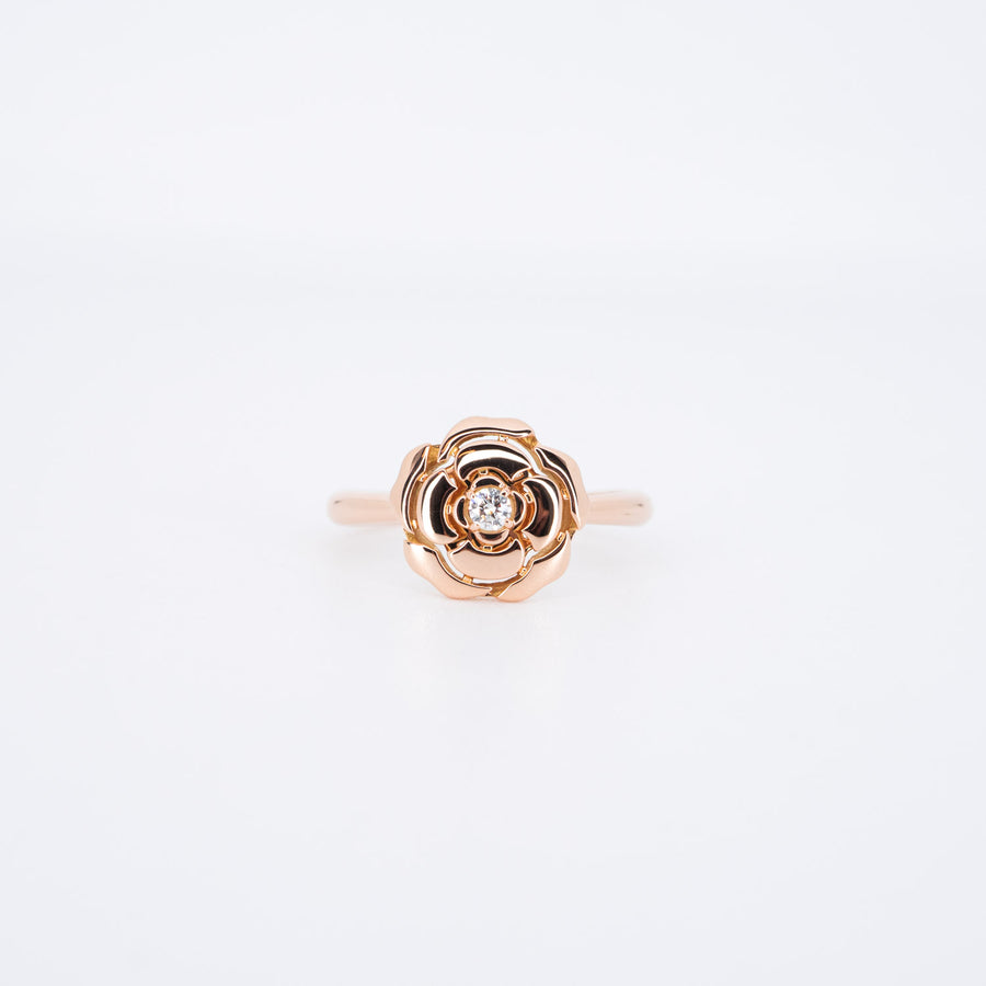 แหวน Chanel Extrait de Camelia Ring 18K Rose Gold Size 49# (Used) #vrchrim 6694