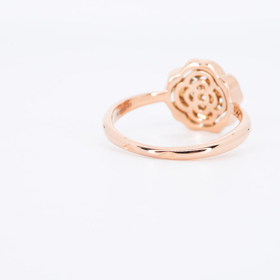 แหวน Chanel Extrait de Camelia Ring 18K Rose Gold Size 49# (Used) #vrchrim 6694