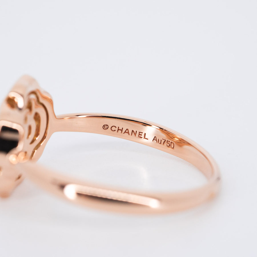 แหวน Chanel Extrait de Camelia Ring 18K Rose Gold Size 49# (Used) #vrchrim 6694