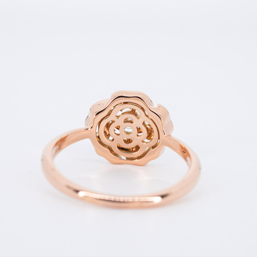 แหวน Chanel Extrait de Camelia Ring 18K Rose Gold Size 49# (Used) #vrchrim 6694