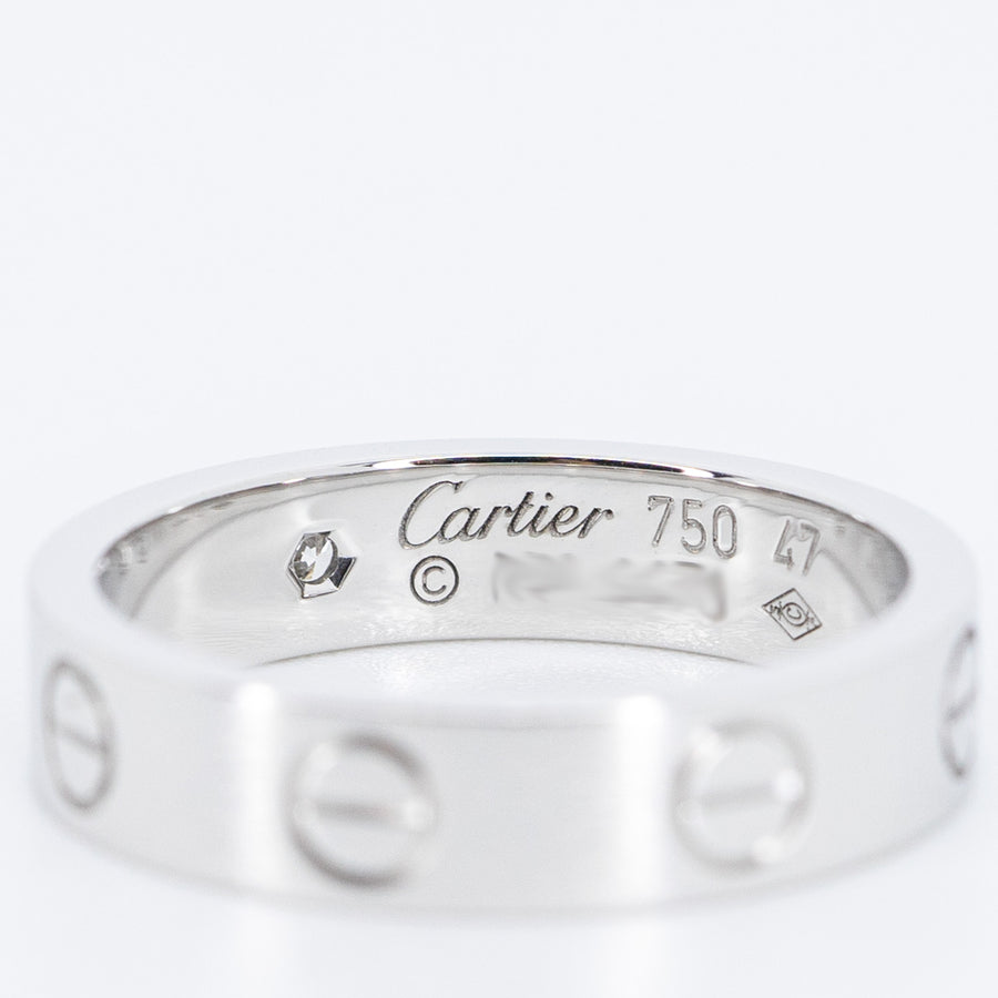 แหวน Cartier Love band 1Diamond 18K White Gold Size 47# (Used) #vrcar 6712