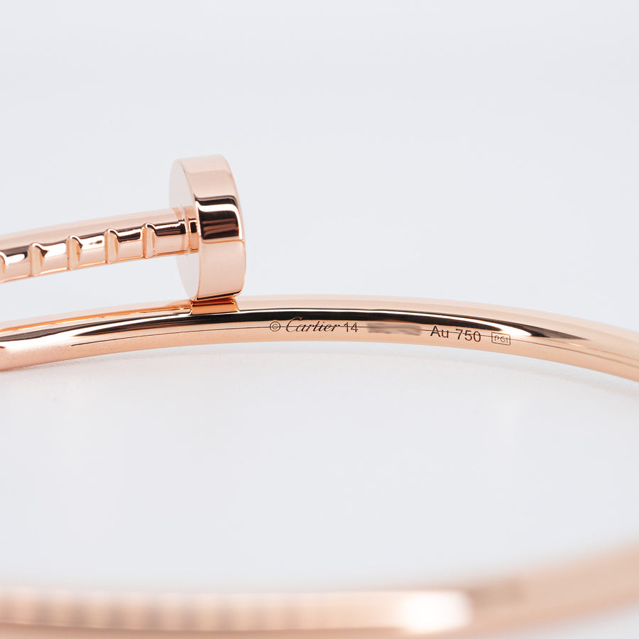 กำไล Cartier Juste Un Clou Bracelet SM 18K Rose Gold Size 14# (Used) #vrcab 6711