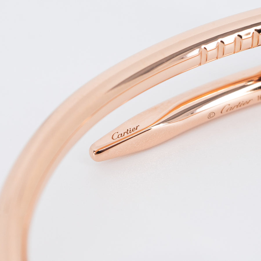 กำไล Cartier Juste Un Clou Bracelet First Lock System 18K Rose Gold Size 16# (Used) #vrcab 6745