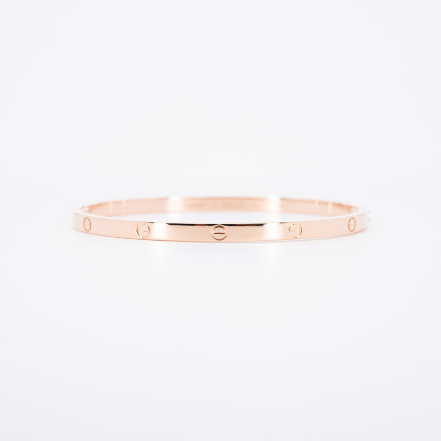 กำไล Cartier Love Bracelet SM 18K Rose Gold Size 17# (Used) #vrcab 6757