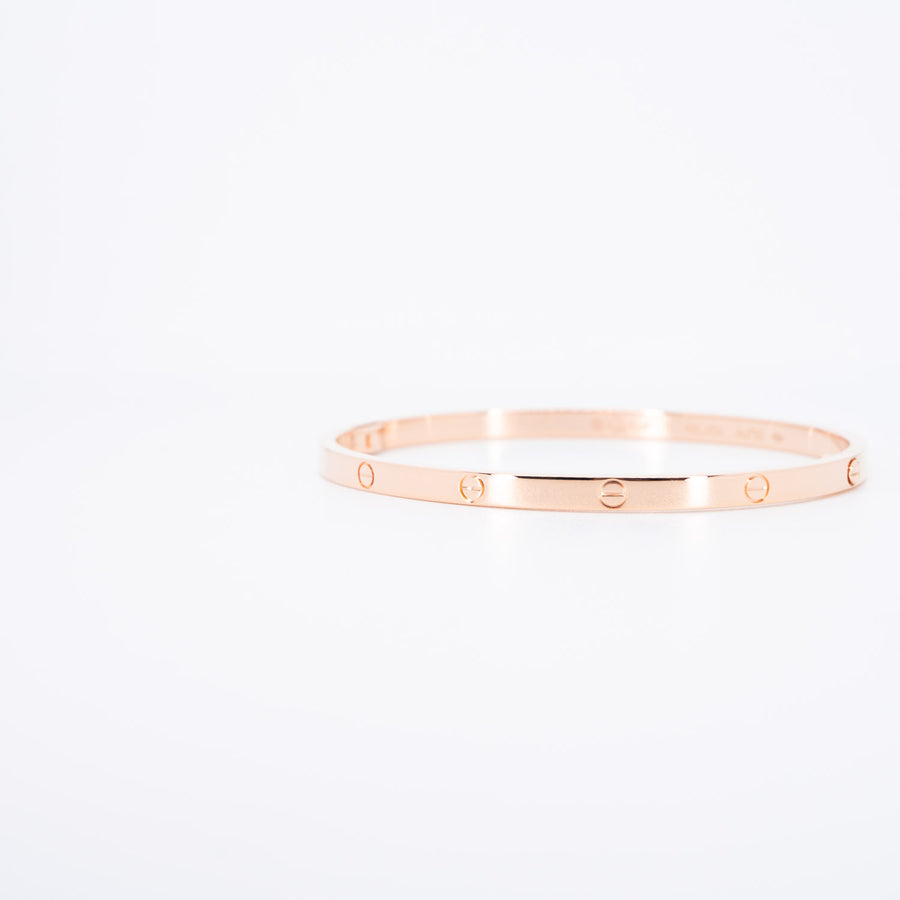 กำไล Cartier Love Bracelet SM 18K Rose Gold Size 17# (Used) #vrcab 6757