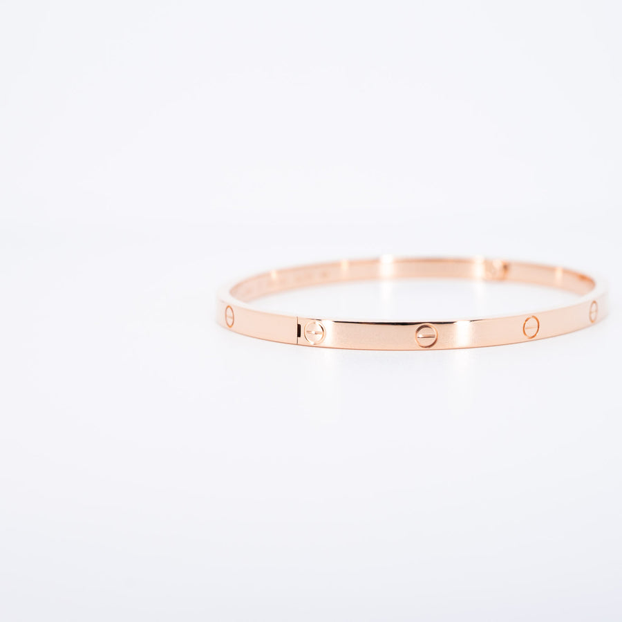 กำไล Cartier Love Bracelet SM 18K Rose Gold Size 17# (Used) #vrcab 6757