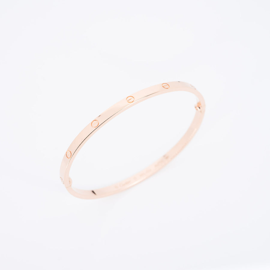 กำไล Cartier Love Bracelet SM 18K Rose Gold Size 17# (Used) #vrcab 6757