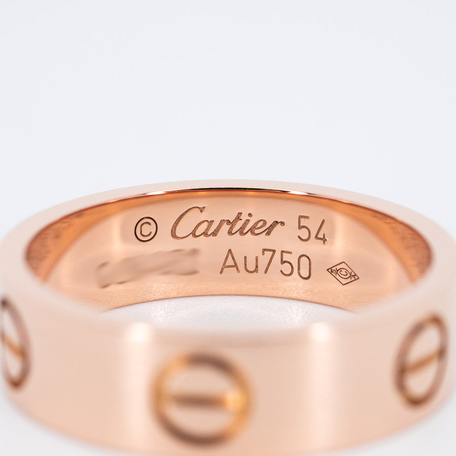 **hold k.b**แหวน Cartier Love Ring 18K Rose Gold Size 54# (Used) #vrcar 6764